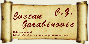 Cvetan Garabinović vizit kartica